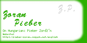 zoran pieber business card